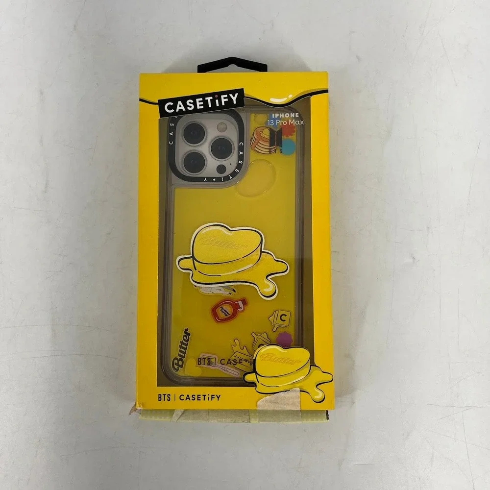 BTS x Casetify Butter iPhone 13 Pro Max Impact Case Yellow Heart K-Pop Merch NEW